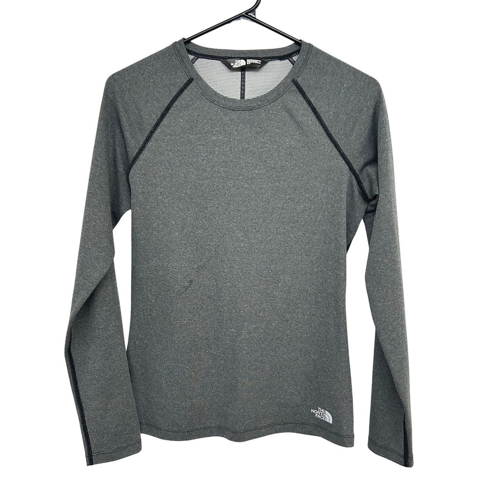 The‎ North Face FlashDry Long Sleeve Athletic Top S Gray Hiking Running Gorpcore